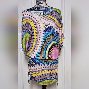 Lascana Summer Ruched Drawstring Coverup Dress, Size EUR 32/34/ US 0-2 XS